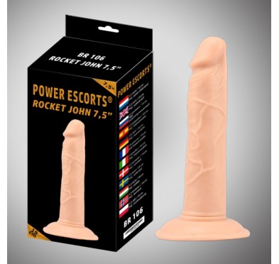 Duży gruby żylasty penis dildo z przyssawka 19 cm